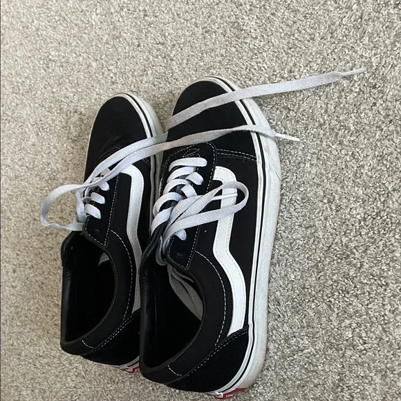 Vans Women’s Classic Black and White Sneakers - Picture 3 of 3